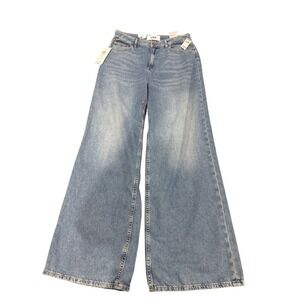 JJXX  Wide High Waist Light Blue Denim Jeans Size 31 W24 L28‎